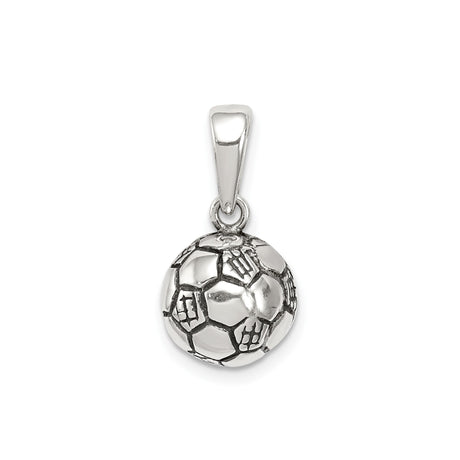 Sterling Silver Soccer Pendant with Team Crests, Sports Charm for Men or Women