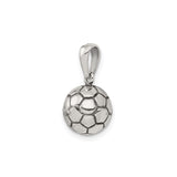 Sterling Silver Soccer Pendant with 3D Ball Design, Sports Charm for Men, Women, or Youth