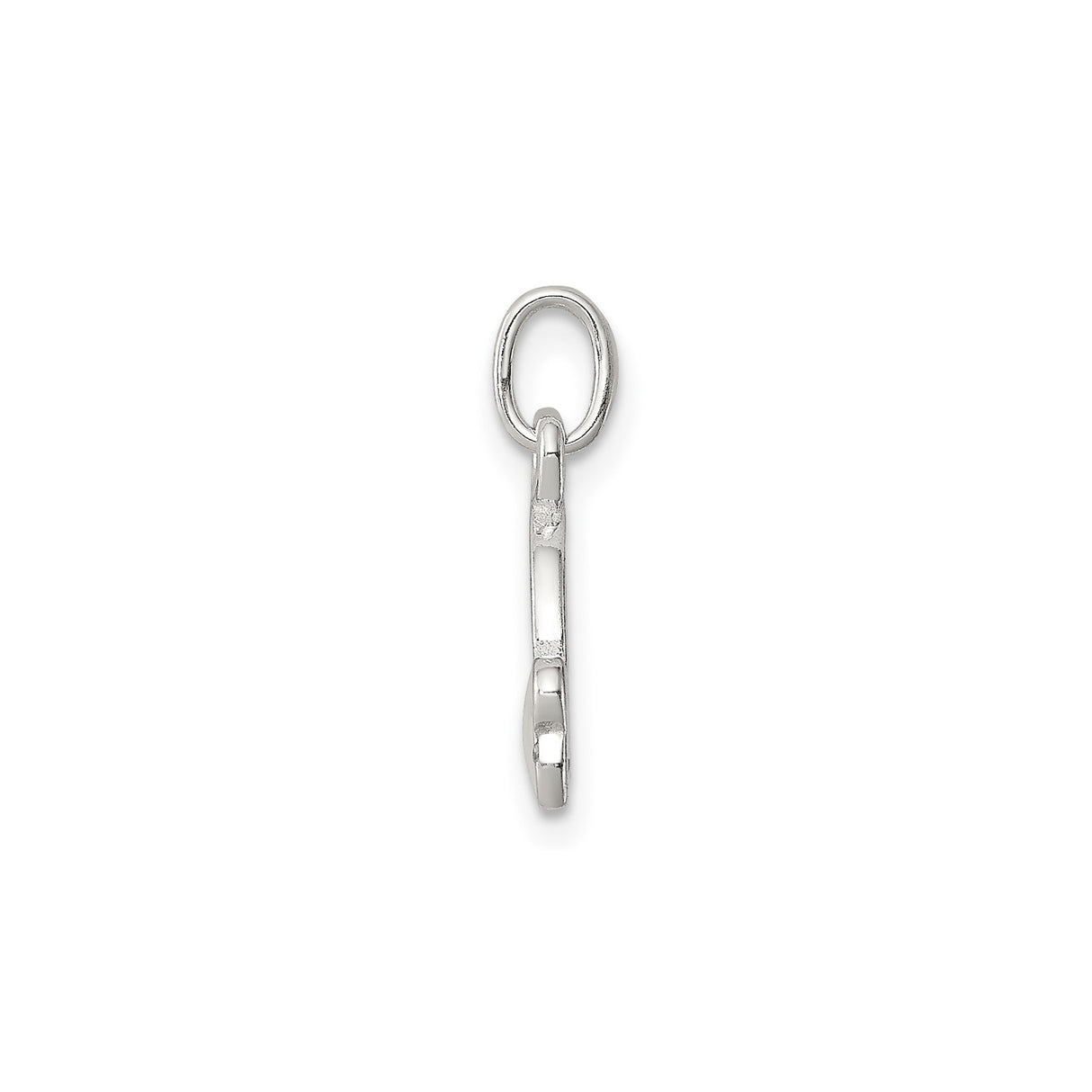 Sterling Silver Dog Bone Pendant with Enamel Accents, I Love My Dog Charm