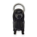 Sterling Silver Dachshund Dog Pendant with Black Enamel Detail, Pet Lover Jewelry