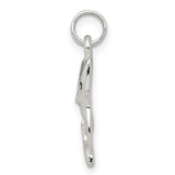 Enameled Cat Charm Pendant in Real 925 Sterling Silver