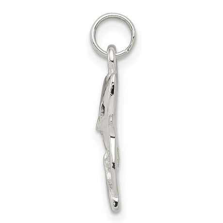 Enameled Cat Charm Pendant in Real 925 Sterling Silver