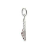Sterling Silver Easter Basket Charm Pendant with Enamel Eggs and Bow, Christian Holiday Jewelry