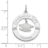 Personalized Graduation Charm Pendant in Real 925 Sterling Silver