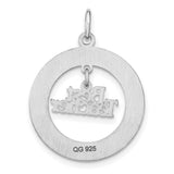 Personalize Best Teacher Charm Pendant in Real 925 Sterling Silver