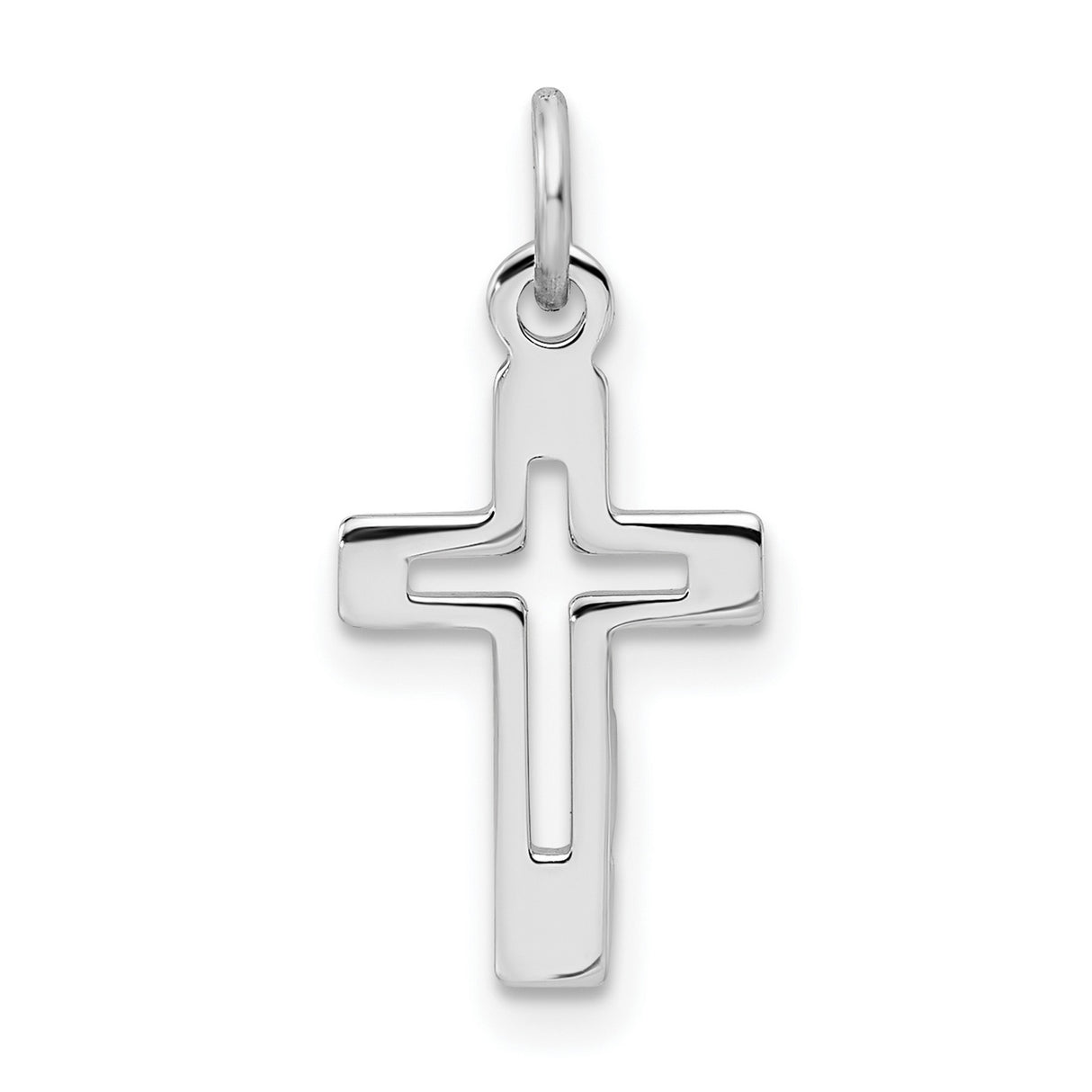 Cross Charm Pendant in Real 925 Sterling Silver