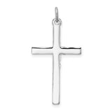Sterling Silver Cross Pendant with Epoxy Inlay and Tricolor Gold Leaf Design