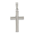 Sterling Silver Cross Pendant with Matte Finish and Clean Lines for Men and Women