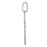 Sterling Silver Cross Pendant with Raised Latin Cross Detail, Modern Christian Design