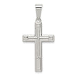 Sterling Silver Cross Pendant with Raised Latin Cross Detail, Modern Christian Design