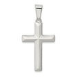 Sterling Silver Cross Pendant, Smooth Mirror Polish Religious Charm for Men and Women
