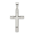 Sterling Silver Cross Pendant with Clean Lines and Mirror Finish for Men and Women