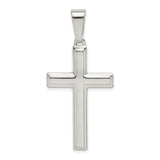 Sterling Silver Cross Pendant with Mirror Finish Latin Cross Design for Men and Women