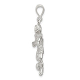 Sterling Silver Soccer Player Pendant with Realistic Male Figure, Unisex Sports Charm