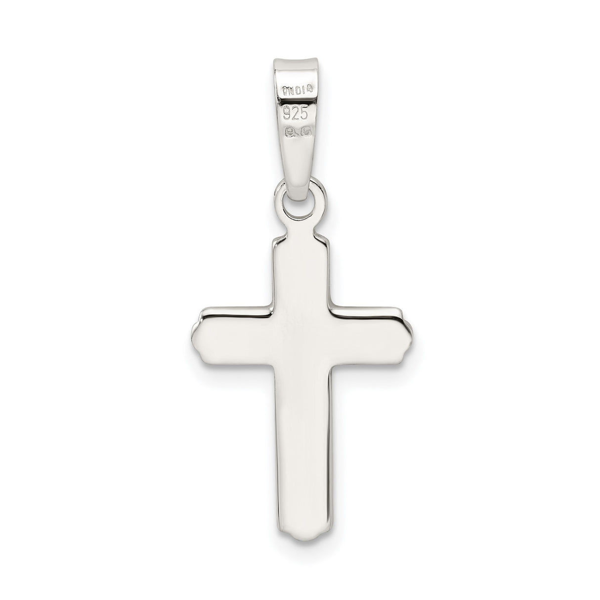 Sterling Silver Cross Pendant, Textured and Polished Faith Design for Men and Women