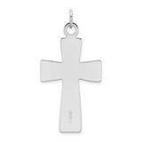 Sterling Silver Cross Pendant with Polished Finish and Satin Inner Cross Design