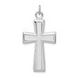 Sterling Silver Cross Pendant with Polished Finish and Satin Inner Cross Design