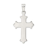Sterling Silver Cross Pendant with Fleur Style and Heraldic Design for Men and Women