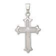 Sterling Silver Cross Pendant with Fleur Style and Heraldic Design for Men and Women