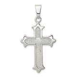 Sterling Silver Cross Pendant with Fleur Style and Heraldic Design for Men and Women