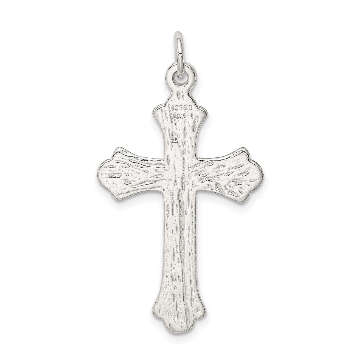 Sterling Silver Cross Pendant, Vintage Textured Religious Charm for Men and Women