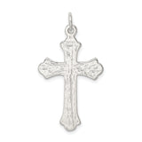 Sterling Silver Cross Pendant, Vintage Textured Religious Charm for Men and Women