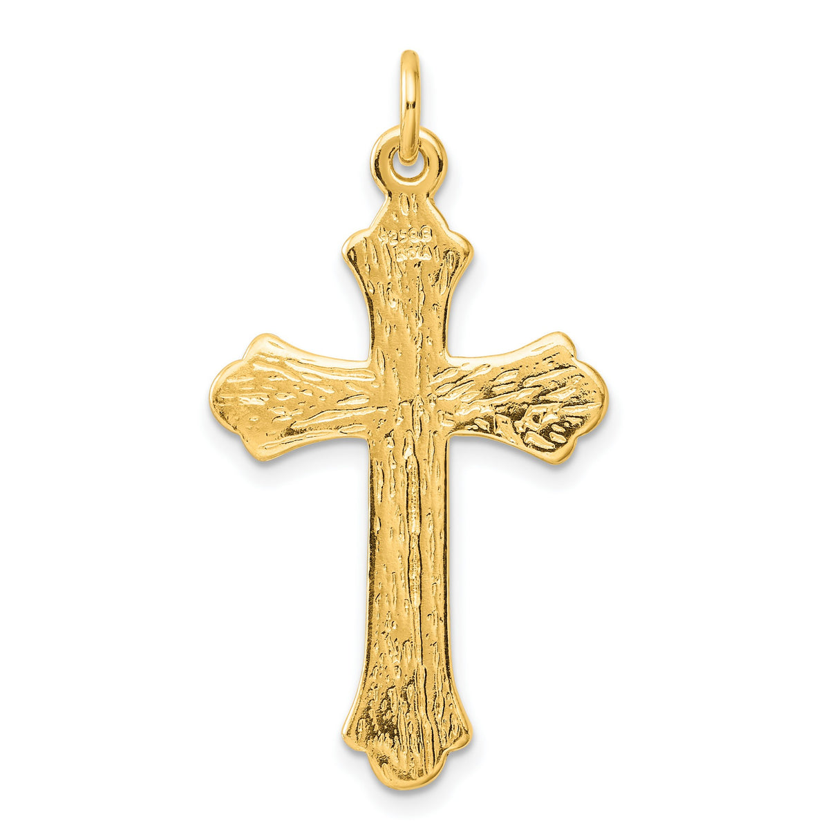 Sterling Silver Cross Pendant with Baroque Scrollwork, Vintage Latin Religious Design