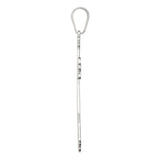 Sterling Silver Cross Pendant with Gothic Flared Design and Mirror Polished Finish