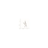 Sterling Silver Baseball Pendant with Player in Batting Stance, Sports Charm for Fans and Athletes