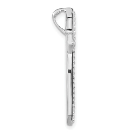 Stellux Crystal and Enamel Cross Slide Charm Pendant in Real 925 Sterling Silver