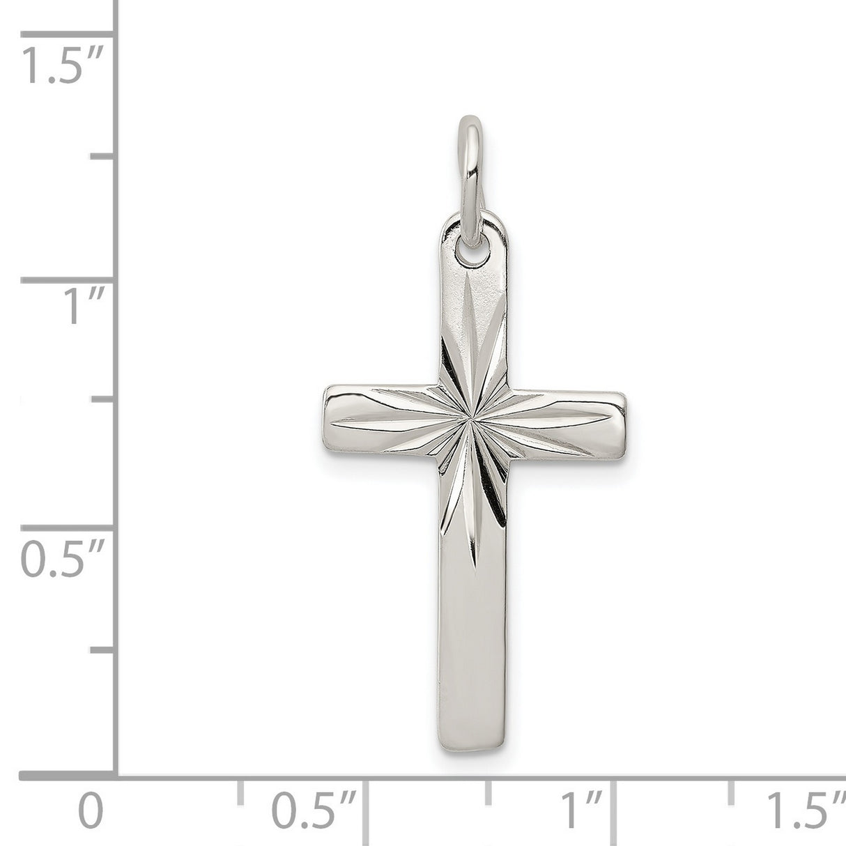 Cross Charm Pendant in Real 925 Sterling Silver