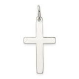 Sterling Silver Cross Pendant with Hammered Finish, Textured Minimalist Religious Design