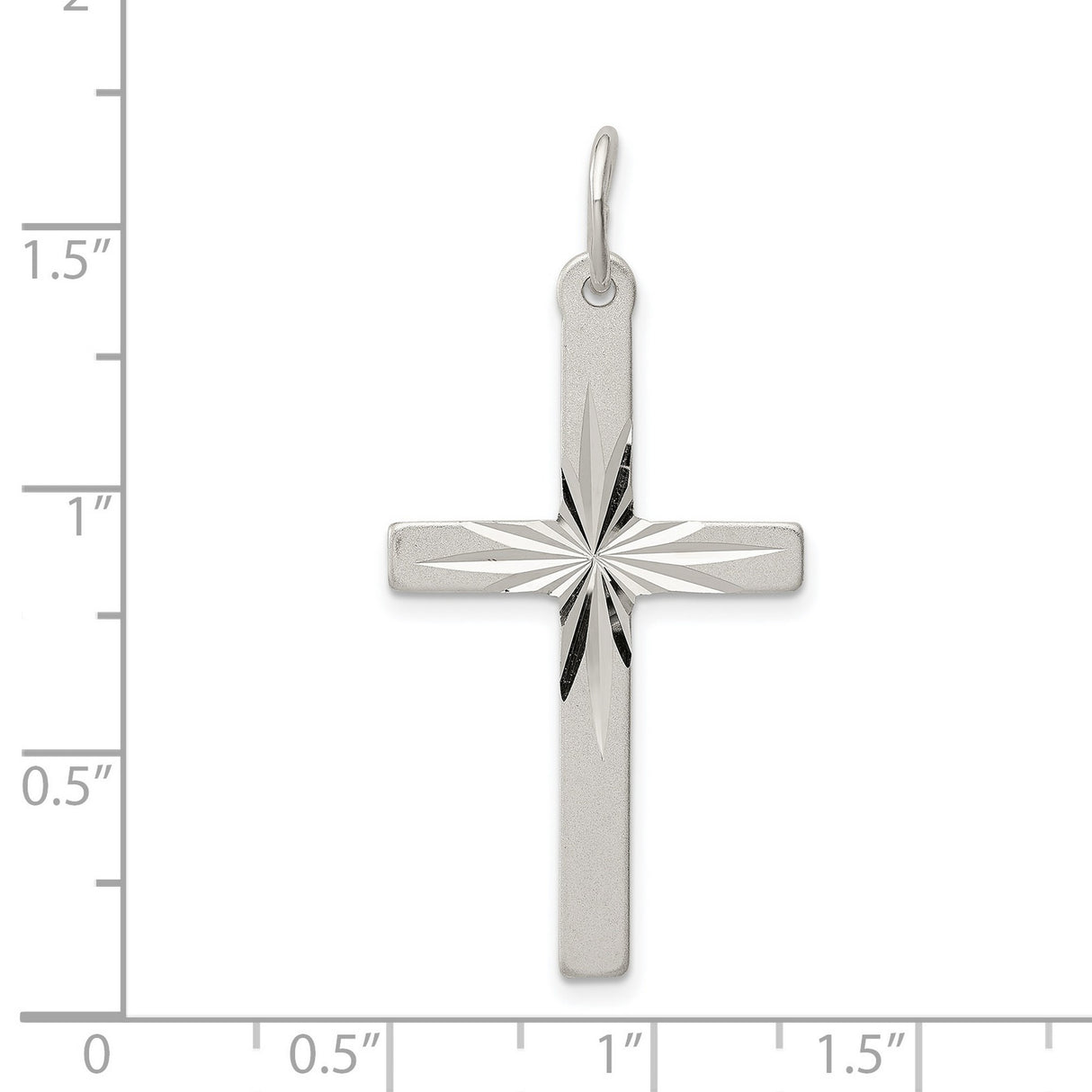 Cross Charm Pendant in Real 925 Sterling Silver