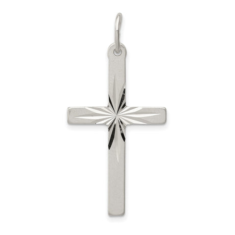 Cross Charm Pendant in Real 925 Sterling Silver