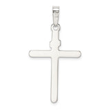 Sterling Silver INRI Cross Pendant, Polished Finish Religious Symbol for Men and Women