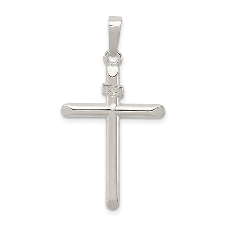 Sterling Silver INRI Cross Pendant, Polished Finish Religious Symbol for Men and Women