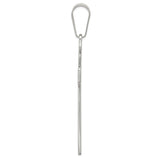 Sterling Silver Cross Pendant with Polished Bevels, Modern Spiritual Design for Adults