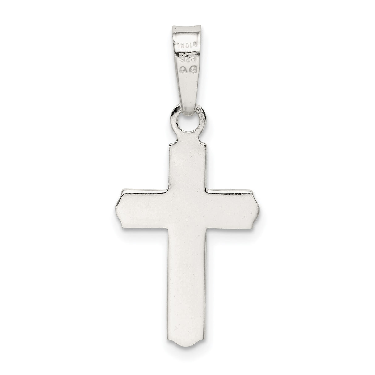 Sterling Silver Cross Pendant with Sleek Layered Minimalist Design for Men and Women