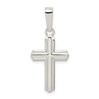 Sterling Silver Cross Pendant with Sleek Layered Minimalist Design for Men and Women