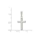 Sterling Silver Cross Pendant with Polished Latin Cross Design, Unisex Religious Jewelry