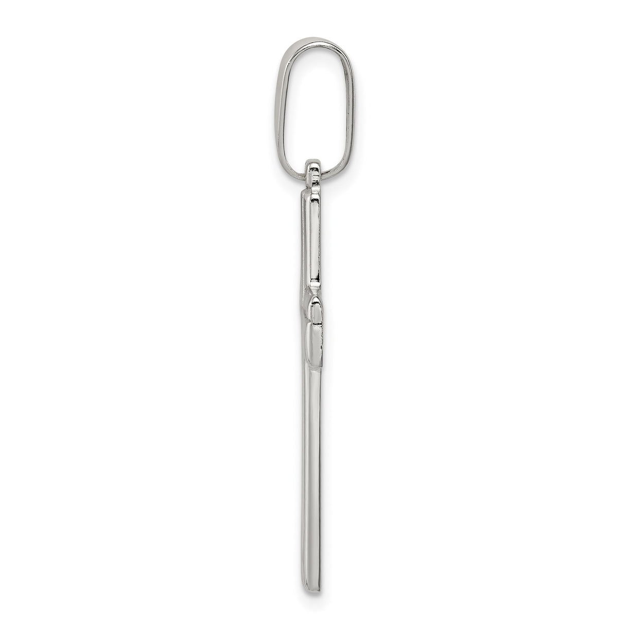 Sterling Silver Cross Pendant, Sleek Geometric Design, Modern Spiritual Jewelry for Men and Women