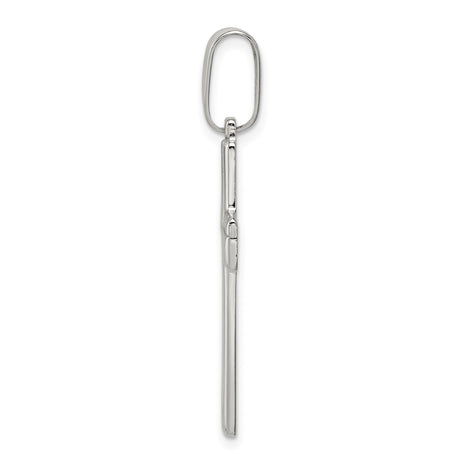 Sterling Silver Cross Pendant, Sleek Geometric Design, Modern Spiritual Jewelry for Men and Women