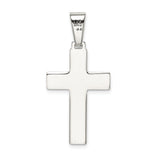 Sterling Silver Cross Pendant, Sleek Geometric Design, Modern Spiritual Jewelry for Men and Women