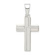 Sterling Silver Cross Pendant, Sleek Geometric Design, Modern Spiritual Jewelry for Men and Women