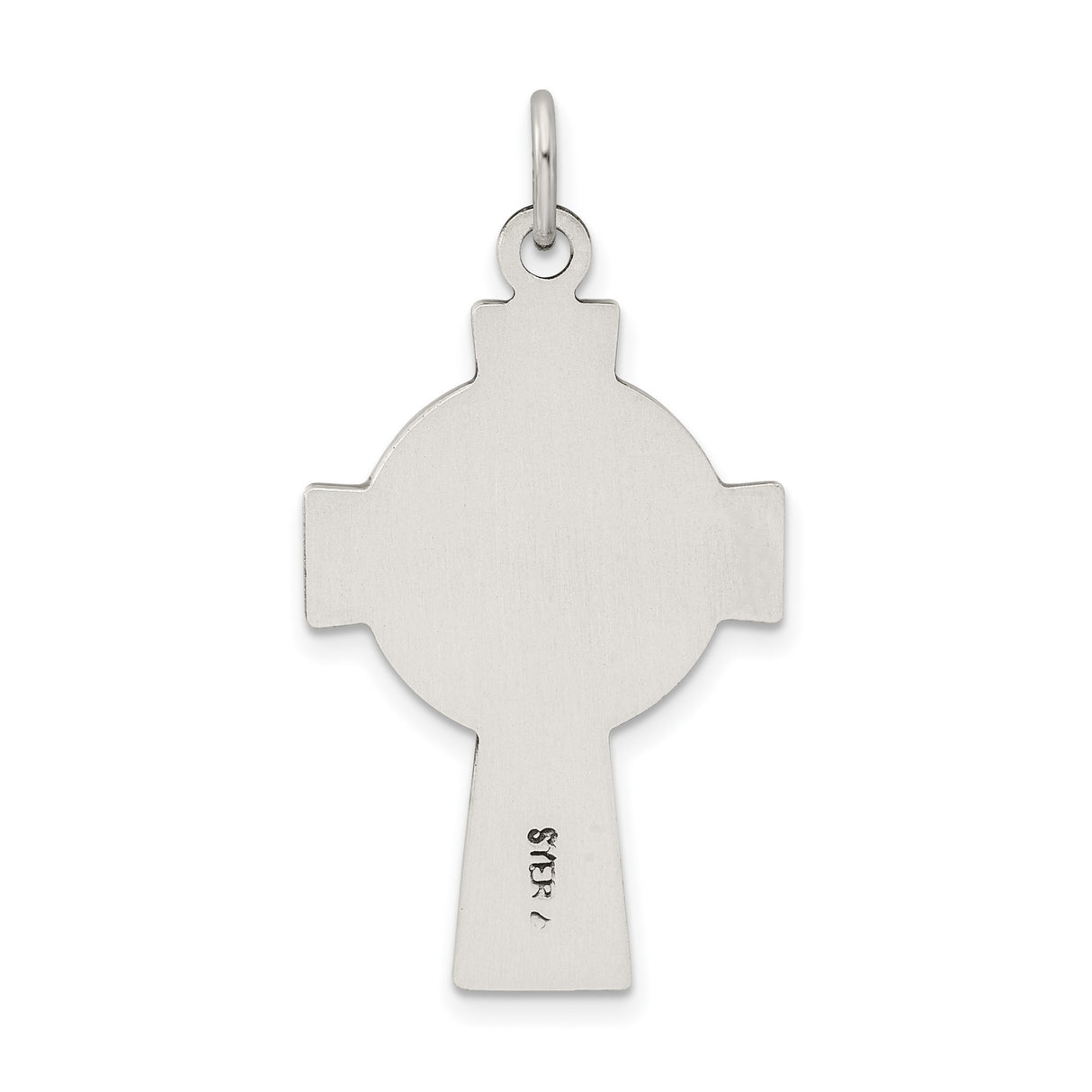 Sterling Silver Celtic Cross Pendant with Interwoven Knotwork and Antique Finish for Men and Women