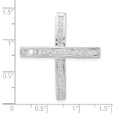 Cross CZ Charm Pendant in Real 925 Sterling Silver