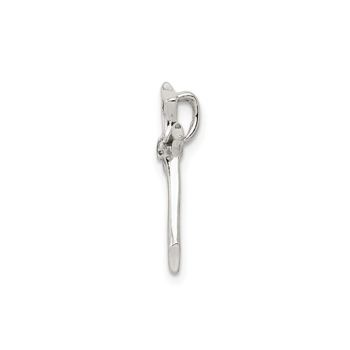 Sterling Silver Cross Pendant with Cubic Zirconia, Modern Minimalist Design for Men and Women