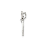 Sterling Silver Cross Pendant with Cubic Zirconia, Modern Minimalist Design for Men and Women