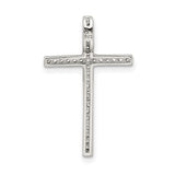 Micro Pavé Cross Charm Pendant in Real 925 Sterling Silver