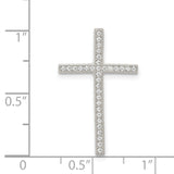 Micro Pavé Cross Charm Pendant in Real 925 Sterling Silver